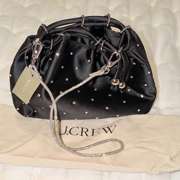 J. Crew Drawstring Pouch Bag in Crystal-embellished Satin - Picture 6 of 6